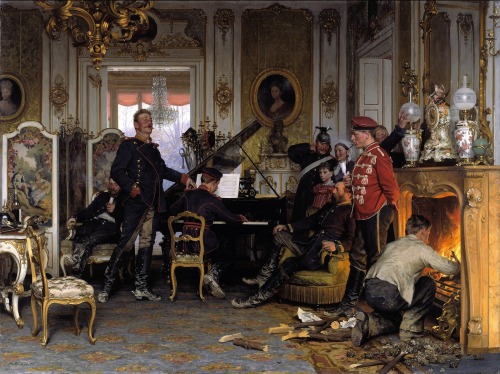 The Headquarter Outside Paris, by Anton Alexander von Werner, Alte Nationalgalerie, Berlin.