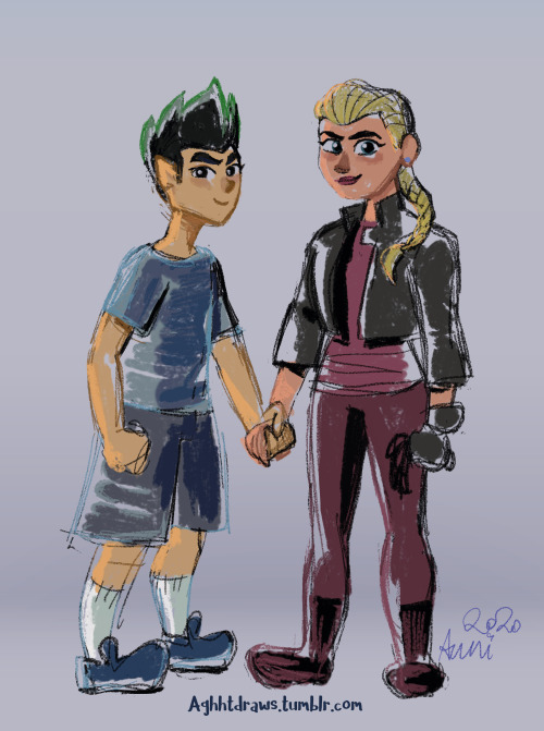 aghhtdraws: JakeRose from American Dragon: Jake Long in Tangled the Series style! Happy birthday Car