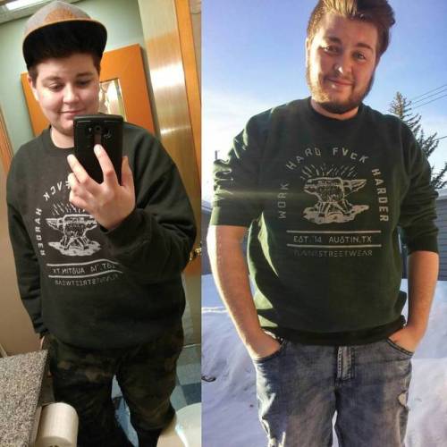 thethabanero:Same @flavntstreetwear sweater, 365 days apart. love this!! you look awesome! 