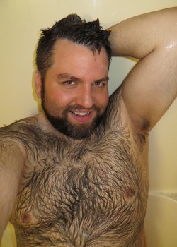 allabitfuzzy:  The second photo was yummy, too!  *tweaks nipple* willcub:  I’m flattered at the overwhelming attention given the earlier Wet Wednesday picture, so here’s another one that I was saving as an appropriate thank you to all of you :-D