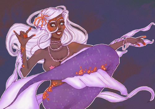  This one in here has been a real challenge for me! I’ve never drawn a mermaid, and the whole pose -