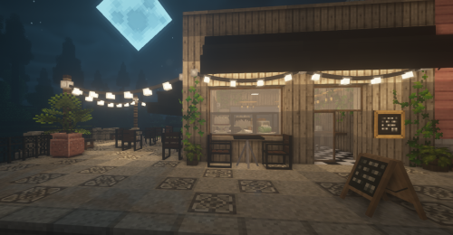  ⊢ open 24hs ⊣modern café - not cottagecore at all, but i quite like how it turned out