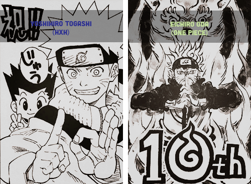 noct-caelum:  Popular Mangaka draw Naruto (10th Anniversary) 