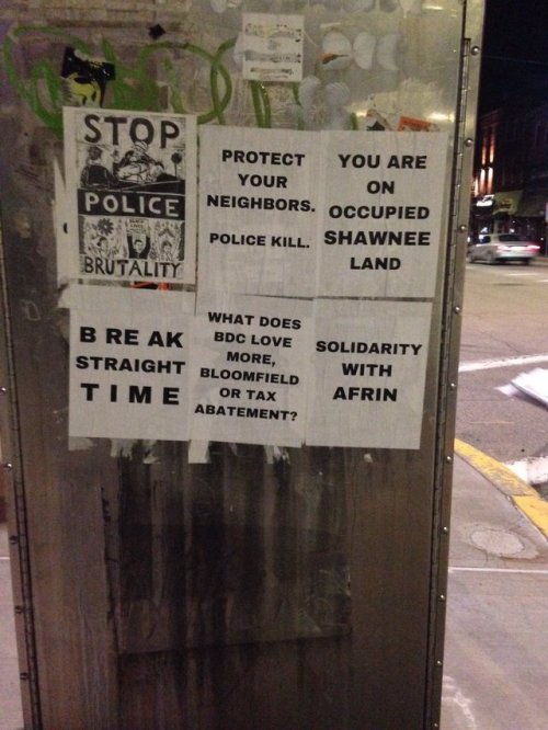 Anarchist posters spotted in Bloomfield, Pittsburgh