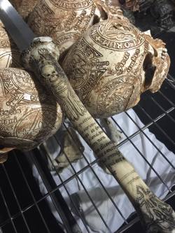 sixpenceee:  What kind of a handle is that? Human femur?   It&rsquo;s badass is what it is. Drink from the skulls of your enemies. 😈