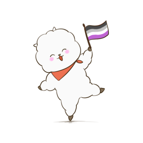 ace-tony-stark:  i made more pride icons!!! the cutie fluffball is RJ, the BT21 mascot of Jin from B