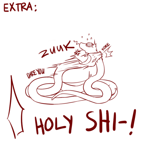 its-madpanda66:  VORE DAY : SNEK VILLAINOUS COMIC unbarable cuteness XD i just can’t @puppyinapaperbag 