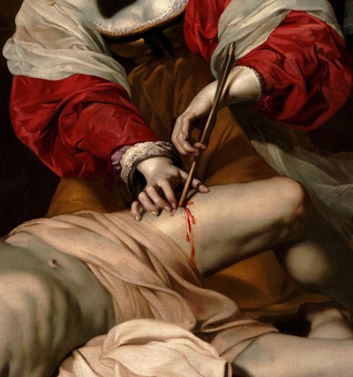 aqua-regia009:Saint Sebastian Tended by Saint Irene, c.1625  — Nicolas Régnier (1591-1667)
