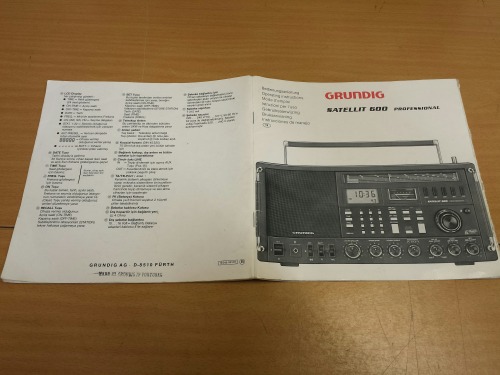 Grundig Satellit 600 Professional Shortwave Radio, 1983