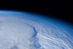 canadian-space-agency:  Blue. Photograph taken from the ISS by NASA astronaut Karen Nyberg on June 3, 2013.  Credit: Karen Nyberg/NASA