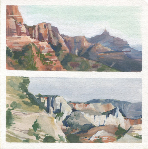 espherio:Plein air gouache studies from Yosemite and Zion