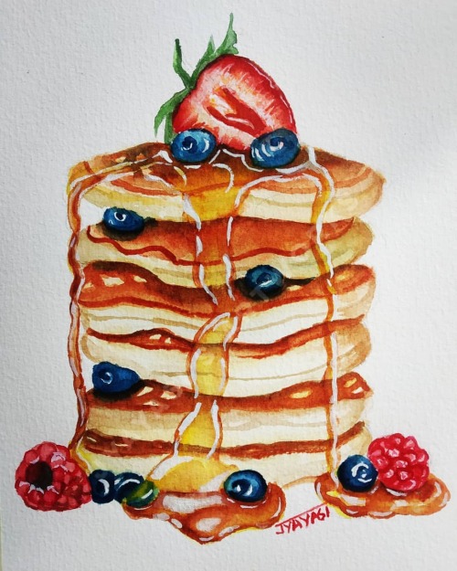 HAVE A BITE!! Day6/100 #100daypaintingchallenge #100daywatercolorchallenge . . Entry for theme : Fan