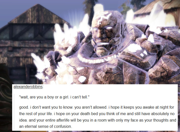 queencolondarkwing:  Mah lil angry golem luv