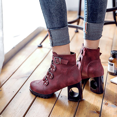 niseu:Chunky Heel Soft Warm Boots ► discount code : Joanna15