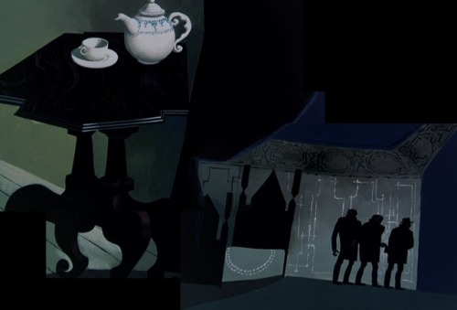 weirdlandtv:Stills from the 1953 UPA short, The Tell-Tale Heart. Designed by Paul Julian, and direct