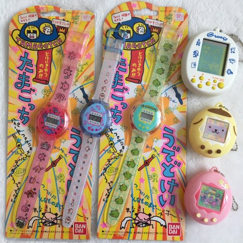 yugimoto:my tamagotchi collection!  some of the v2s + v3s are very well loved because I’v