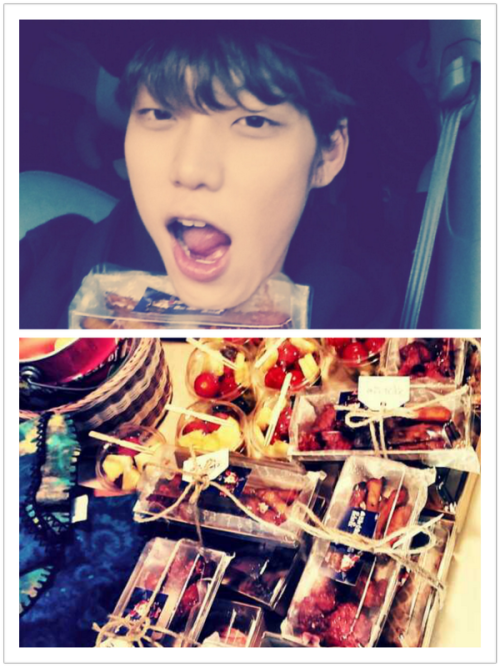 his-torybegins:  [TWITTER] 140211 @_jangyijeong:  오늘도~ 나 라디오간다고 부랴부랴 엄청나게 큰 상자들고 전출연진들 스탭분들 간식 챙겨와주고 응원해주러 온 스토리아들 너무 고마워요 그리고 파워타임