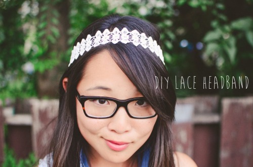 DIY No Sew Easiest Lace Headband Ever Tutorial from P.S. Heart here. If you can use a glue gun you c