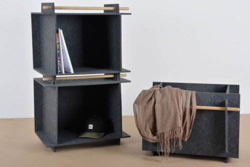 co-olstuff: German students design flexible furniture collection using felt composite