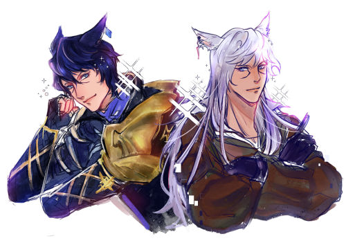 got into HIT MMORPG FINAL FANTASY FOURTEEN on August last year,,, some doodles of friend’s and my wo