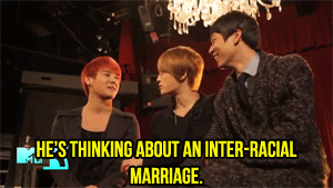 b2nguk-deactivated20150201:  JYJ asked about their view on inter-racial relationships… 