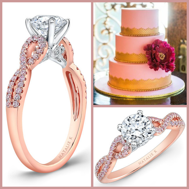 nataliekjewelry:  Pink adds a delicate touch to any wedding, diamonds add dazzle,