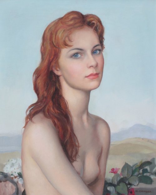 fleurdulys: Portrait de jeune femme en buste - Maurice Ambroise Ehlinger