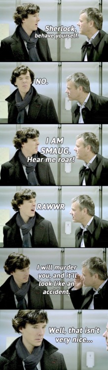 sherlockismyreasonforliving:When I figured out Bennadict was Smaug I LOST IT