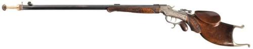 Engraved Marlin Ballard Stevens Pope schuetzen target rifle, late 19th century.from Rock Island Auct