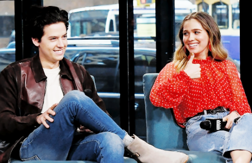 Cole Sprouse and Haley Lu Richardson attend the Build Series to discuss ‘Five Feet Apart’ at Build S