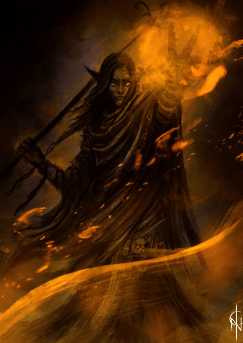 chrisnazgul: - Fire Mage -- Artwork | https://bit.ly/37vWPgb- Available for prints | rdbl.co/3uVccYs
