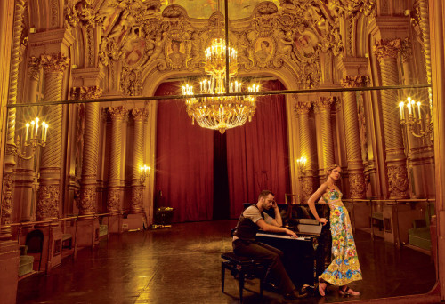 GRAND ENTRANCE Natalia Vodianova joined by the &lsquo;directeur du ballet de L'Opéra nat