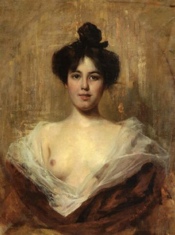 colourthysoul:  Cesare Tallone - Buste of a young woman (ca. 1910) 