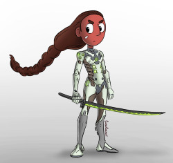 Connie as Genji from OverwatchClick here