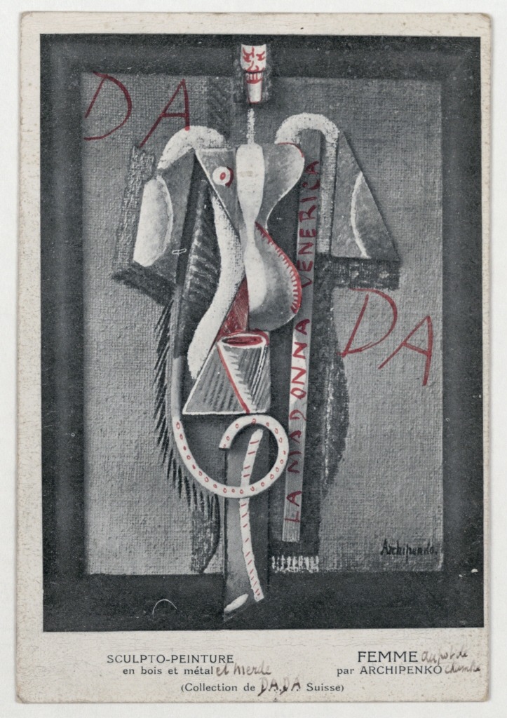 thegreatinthesmall:    Postkarte von Theo van Doesburg an Raoul Hausmann  