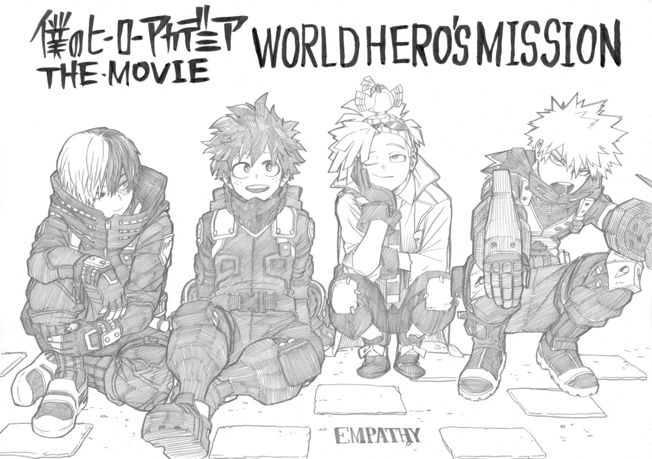 My Hero Academia The Movie World Heroes/' Mission Mini shikishi An illustration