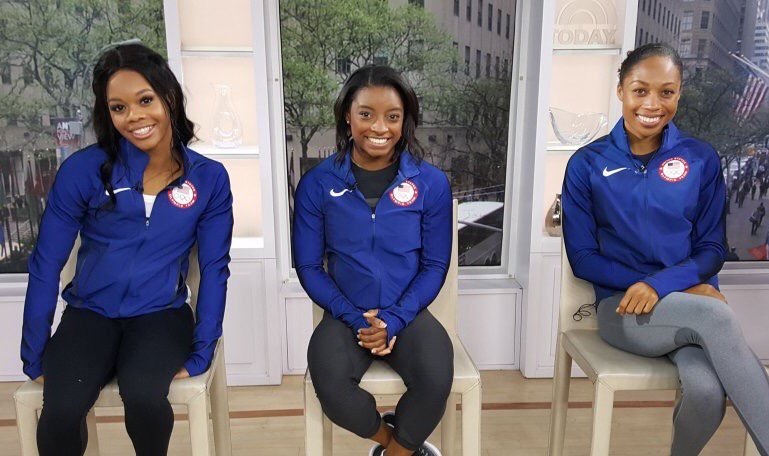 nnekbone:  Gabrielle Douglas, Simone Biles and Allyson Felix on the Today Show…