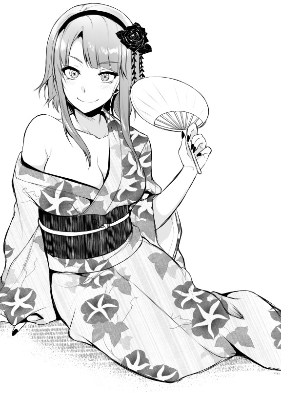 michiaki:  「浴衣ほたるさん」/「ぽち。@三日目A-31a」のイラスト