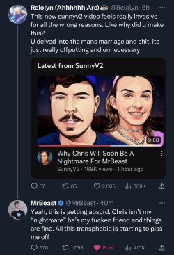 one-time-i-dreamt:muchymozzarella:MrBeast being openly and aggressively a trans ally