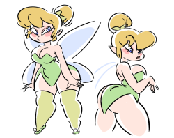 Slbtumblng:  Kureta:  Tink Sketches!  Thickerbell.   Wana Tink That Bell~ ;9