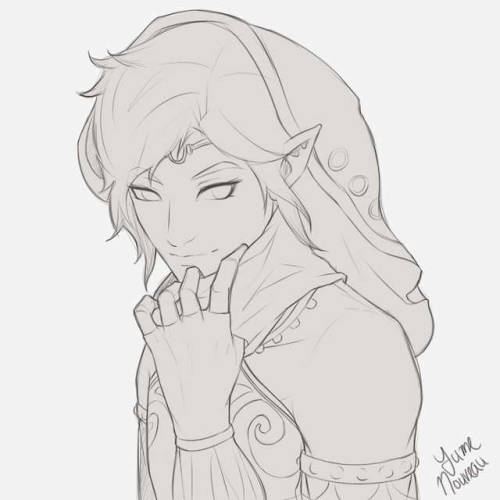 yumenouveau:Never drawn Link before but couldn’t resist him in his Gerudo outfit (guess who’s replay