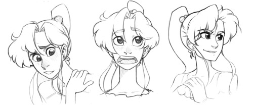 guilherme-rm: Sailor Moon faces I wanted to practice facial expressions in this style, so I did it w