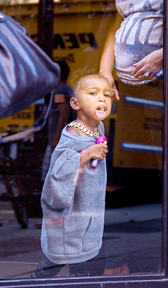 celebritiesofcolor:   North West out in NYC