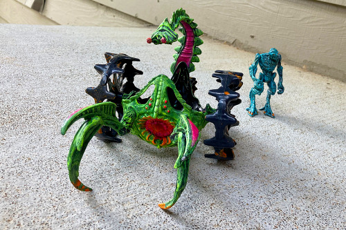 therobotmonster:therobotmonster:Mutant Rumbler and Kharn BioDrone CustomsDollar Tree’s Final F