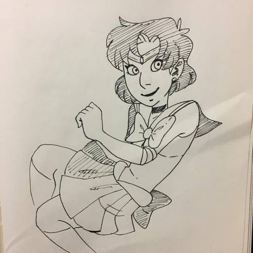 Bleh #inktober #art #artistsofinstagram #sailormercury #sailorsenshi #ami