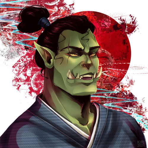 celestialkiri:Clearly, this month I have a thing for samurai orcs! @momolady Samurai orcs someday pe