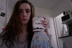 my sunday morning: sipping tea out of a mug