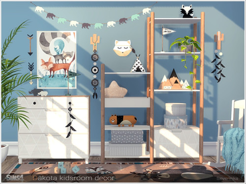 emilyccfinds:  Dakota kidsroom decor by Severinka Created for: The Sims 4A set of toys and decor for