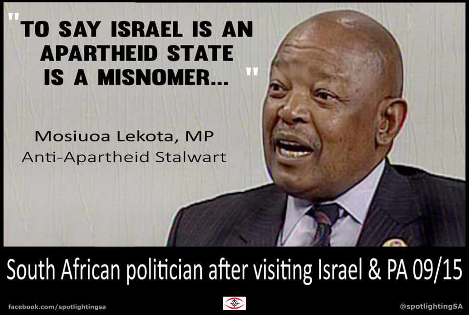 girlactionfigure:  Anti Apartheid stalwart Lekota after visiting Israel and PA slammed