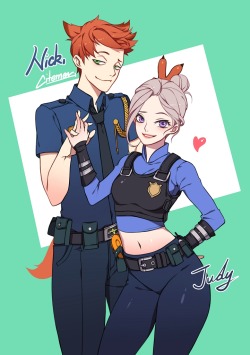 citemer:    My sketch from recently, Judy is for real a bunny girl jk, I believe cops(even for a bunny) should have a professionally hair style ~~ 